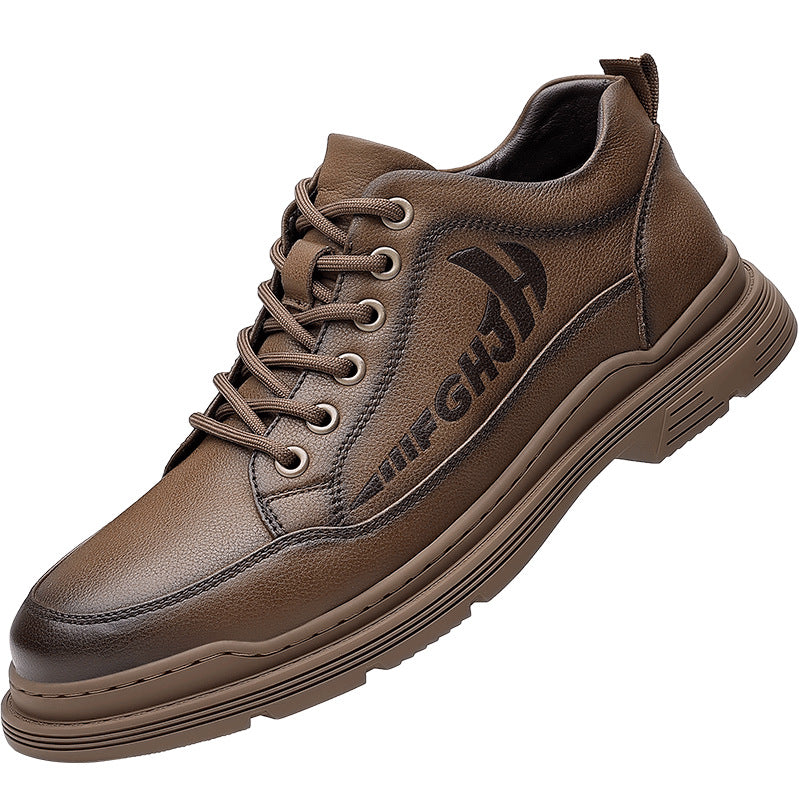 Mens Leather Shoes Leather Breathable Business Soft Sole Saor Style