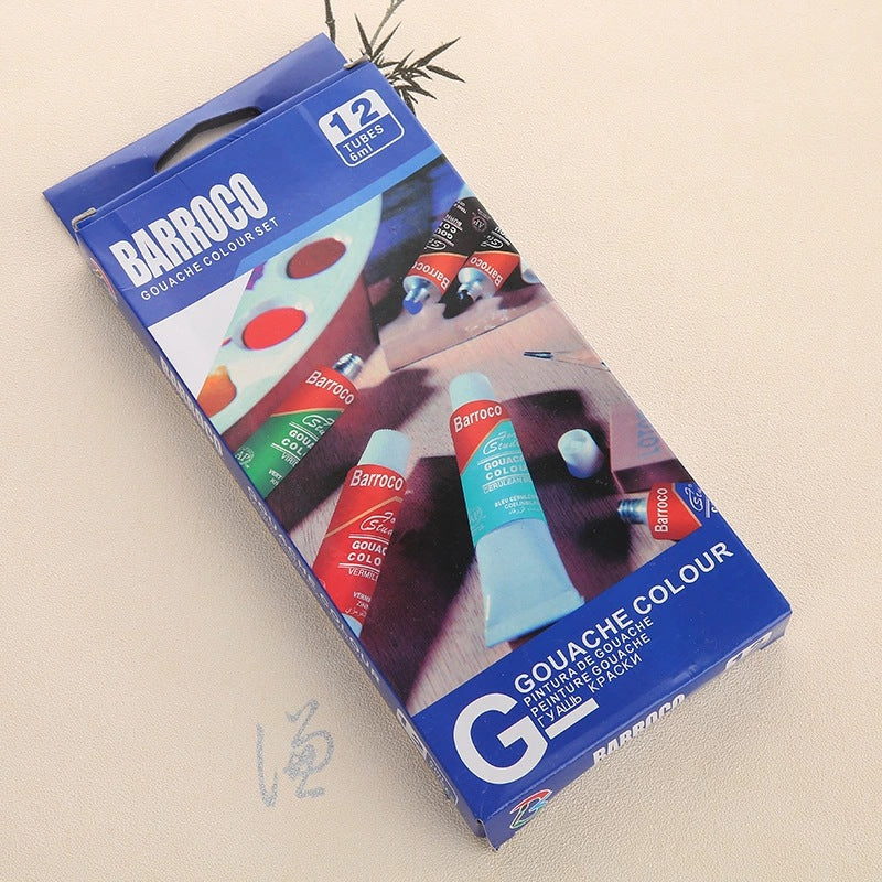 A 12 Colors 6ml Gouache Paint Set Beginners DIY Art Supplies GND Products