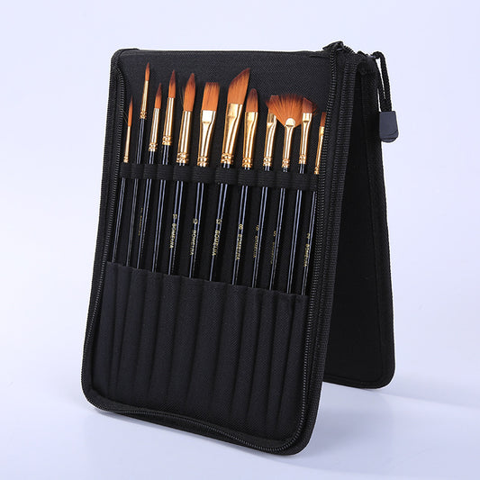 Black Rod Canvas Bag With Scraper Brush Art Supplies Set GND Products
