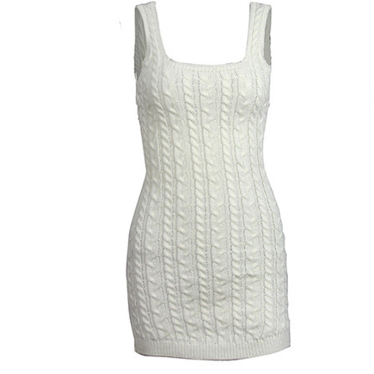 Knitted suspender skirt
