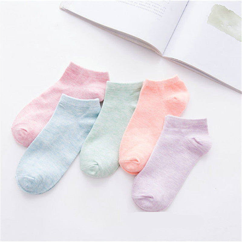 5 pairs of Short Socks Boat Socks Ladies Socks White Socks Student Socks