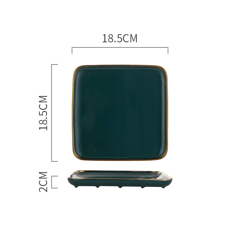 Square Decorative Ceramic Tableware