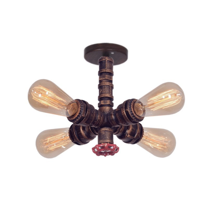 Retro Industrial Style Decoration Restaurant Bar Wrought Iron Lighting GND Products