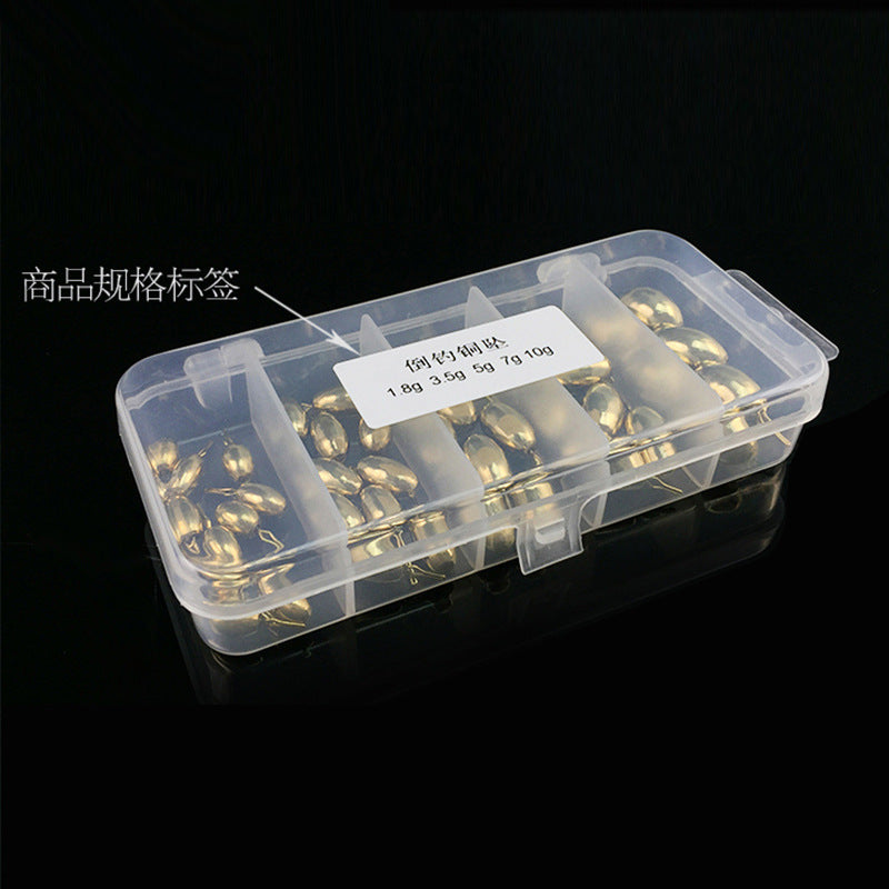 Inverted Fishing Copper Sinker Set Lead Sinker Copper Sinker GND Products