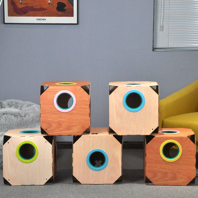 DIY Multipurpose Cat Hiding Box Toys with Cardboard Hair Removal GND Products