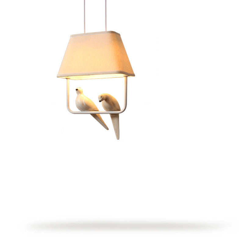 Creative Nordic Simple Bird Decorative Fabric Chandelier Saor Style