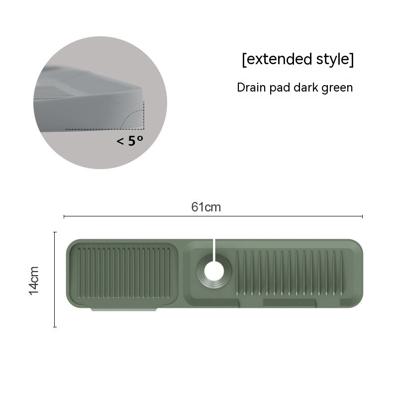 Silicone Faucet Pad Kitchen Gadgets Bathroom Mat Anti-splash Drain Pad Faucet Bottom Waterproof Thickening GND Products