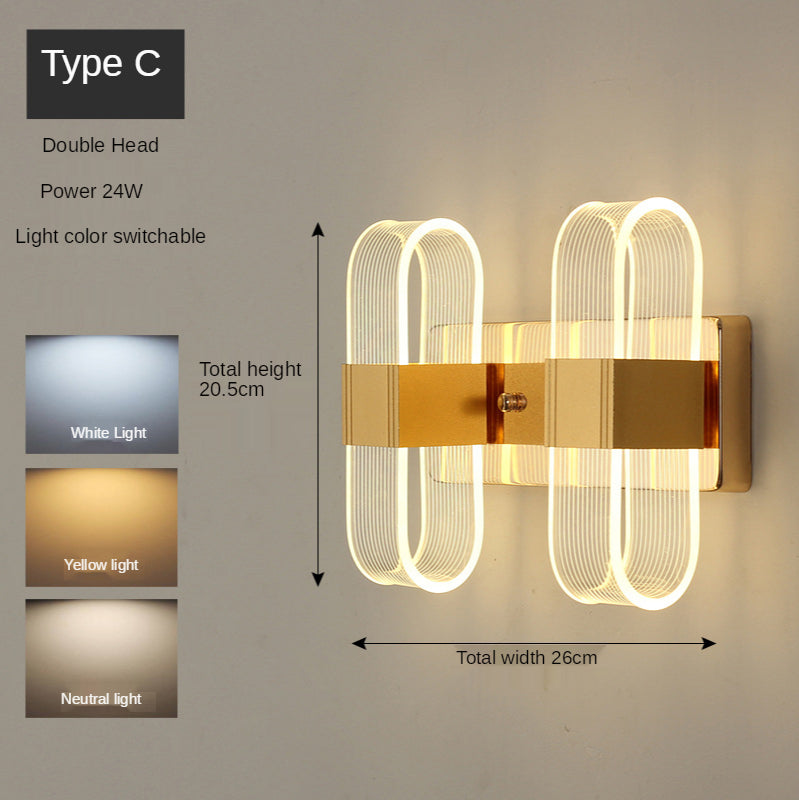 Golden Nordic Style Wall Lamp Lighting Fixture GND Products