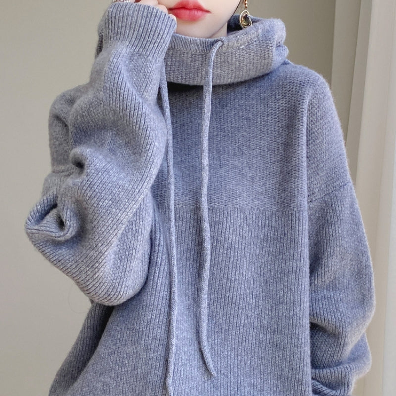 Idle Style Cashmere Knitted Sweater Skin-friendly Thermal Head Cover Top Saor Style