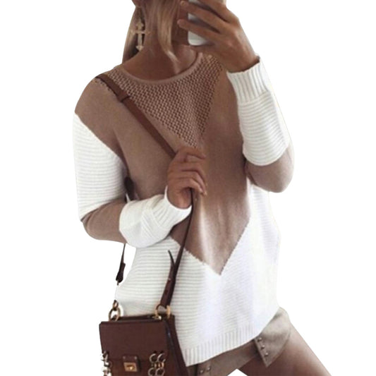 Knitted hollow sweater