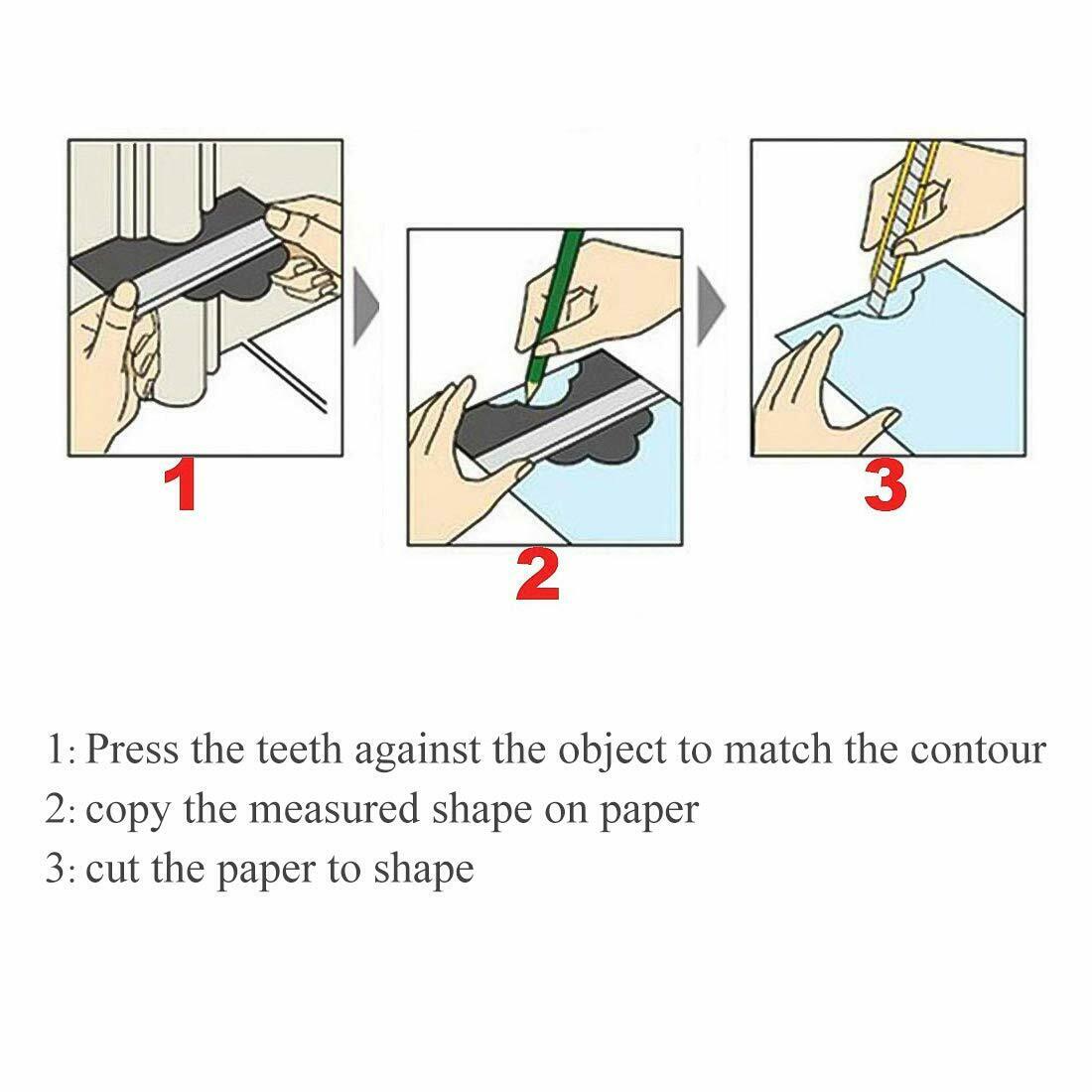 Contour Gauge  Duplicator Profile Copy Shape Measuring Tool Contour Gauge Duplicator Profile Copy Shape Measuring Ruler Tool Saor Style