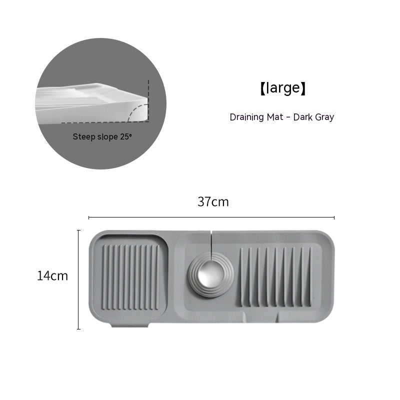 Silicone Faucet Pad Kitchen Gadgets Bathroom Mat Anti-splash Drain Pad Faucet Bottom Waterproof Thickening GND Products