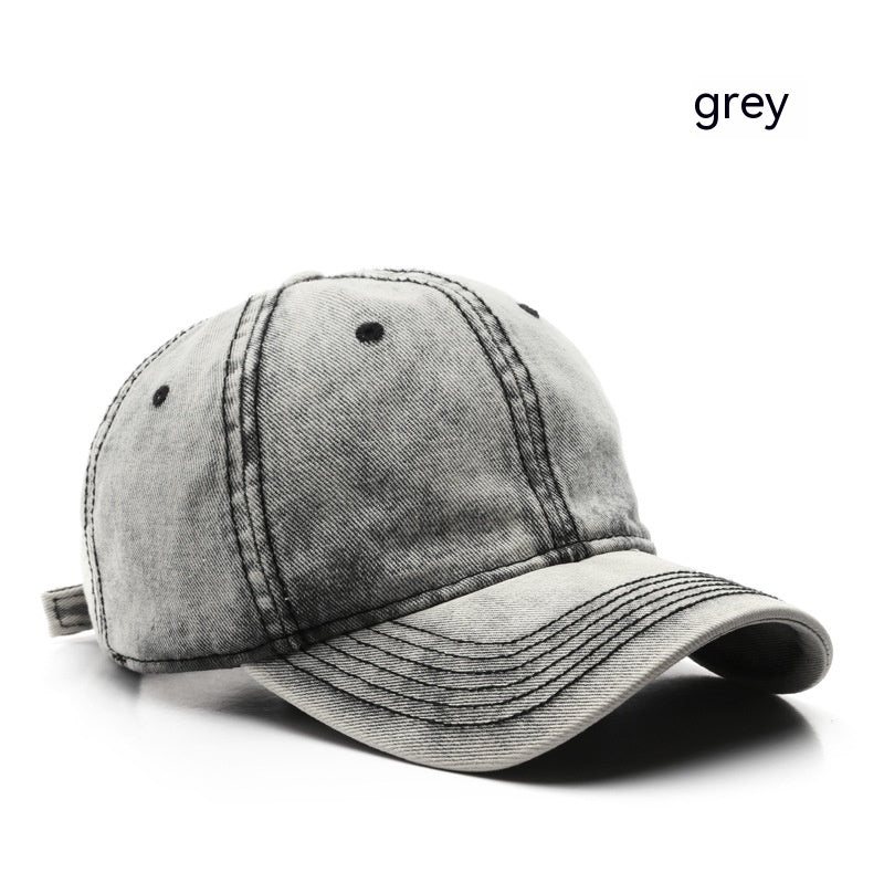 Washed Denim Solid Color Light Board Baseball Cap