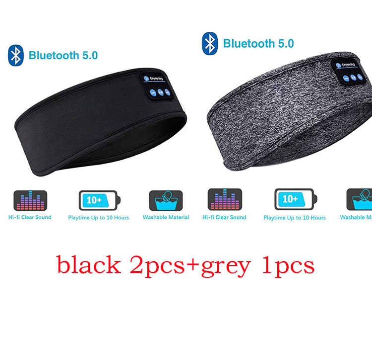 Wireless Bluetooth Sleeping Headphones Headband Thin Soft Elastic Comfortable Music Ear Phones Eye Mask For Side Sleeper Sports GND Products