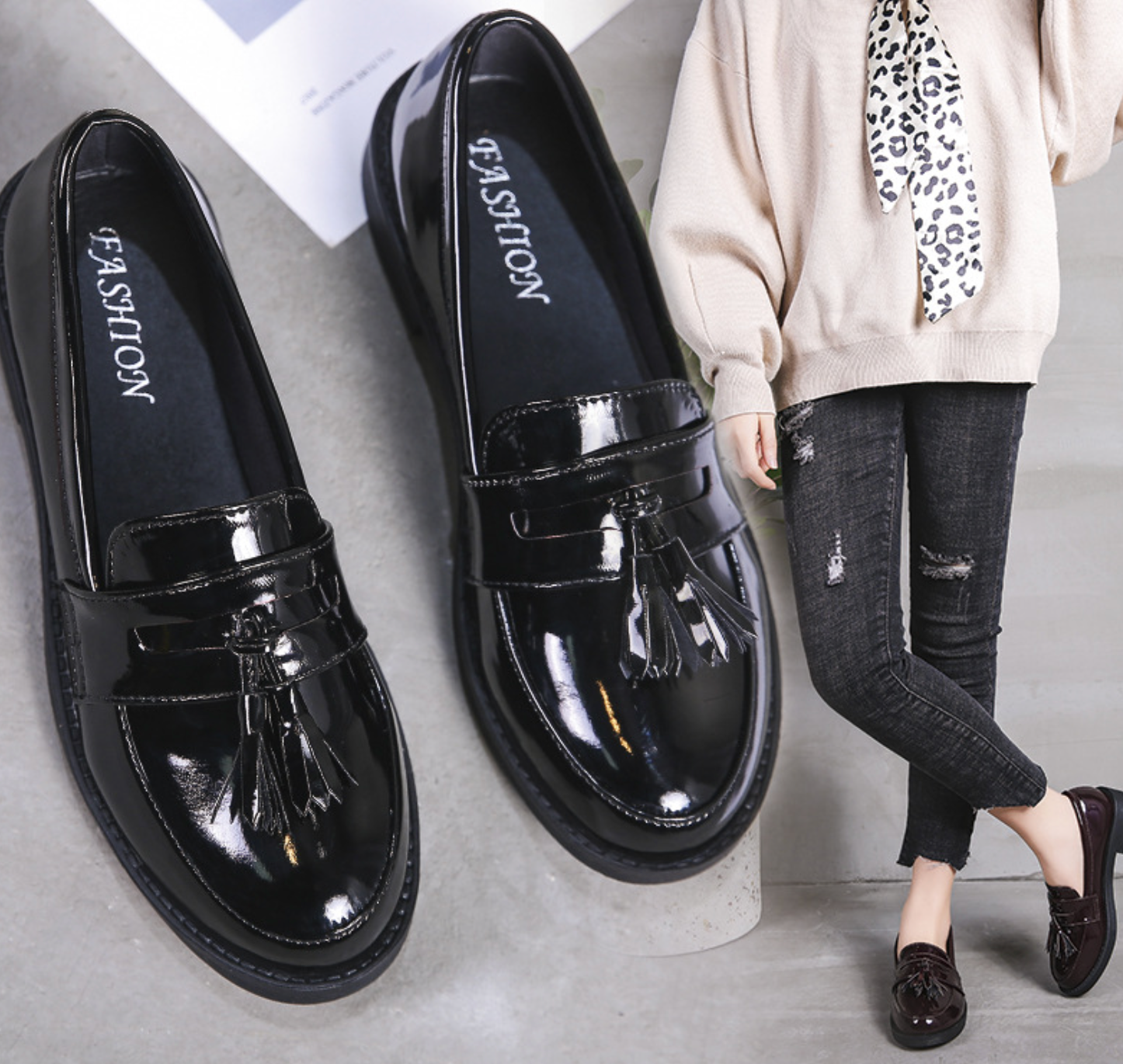 Women shoes girl shoes fashion style black color with UK fashion style Saor Style