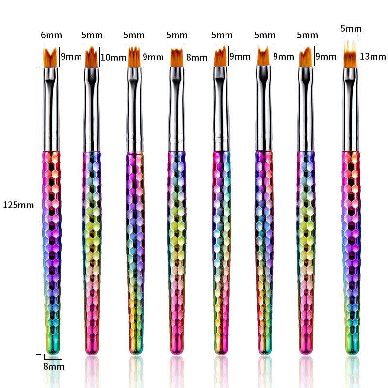 8Pcs set of painted nail art flower brush petal pen GND Products
