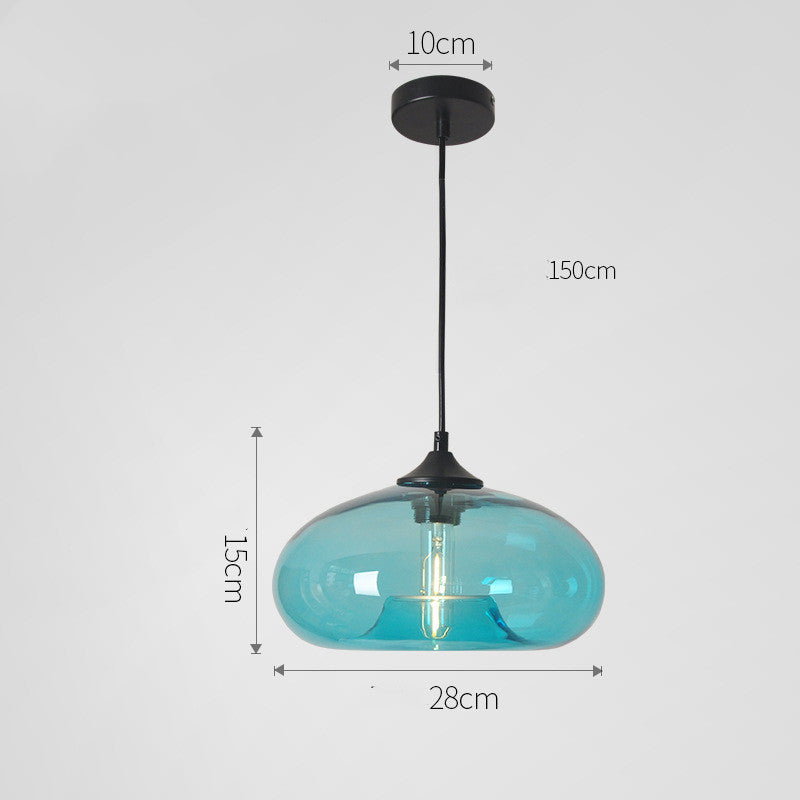 Modern Loft Pendant Lamp Glass Hanging Light Fixture