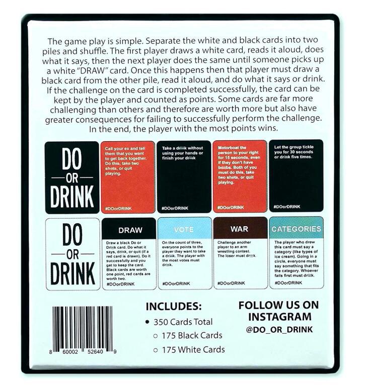 Board Games Drinking Card Game For Adults Dare Or Shots For Pre Drinks Strategy Parties Camping Birthday Game Card GND Products