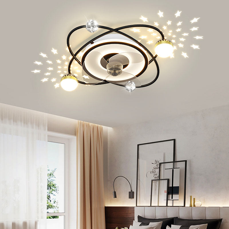 Nordic bedroom decor led lights for room Ceiling fan light lamp restaurant dining room Ceiling fans with lights remote control GND Products