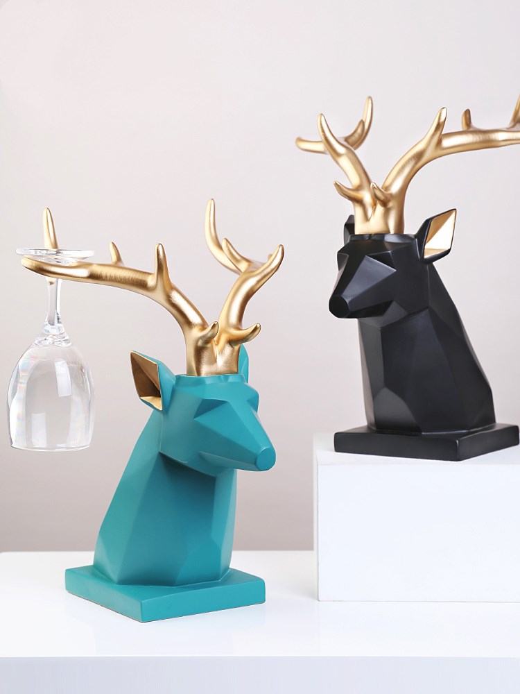 Creative deer head wine rack