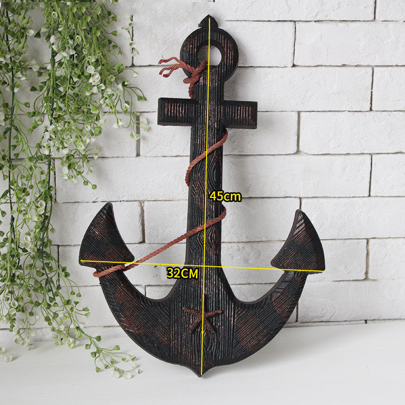 Mediterranean Vintage Handmade Wooden Pendant Anchor GND Products