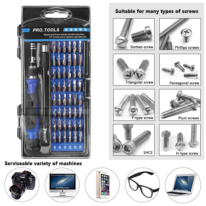 Handskit Screwdriver set Multifunctional Screwdriver Hand Tool Kit for Phone Tablet Compute Repair Maintenance Tool Hand Tools GND Products