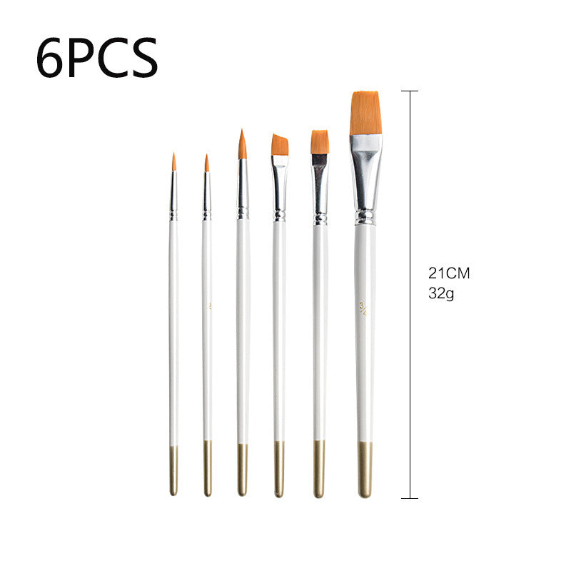 Art Supplies Acrylic Oil Painting Golden Tube White Rod Brush Set GND Products