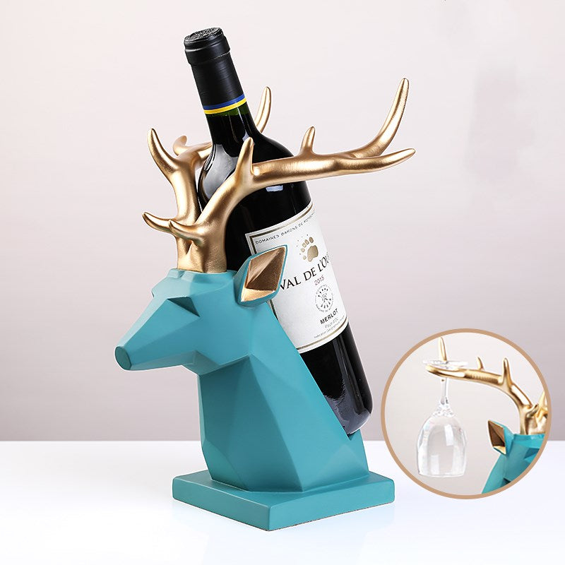 Creative deer head wine rack
