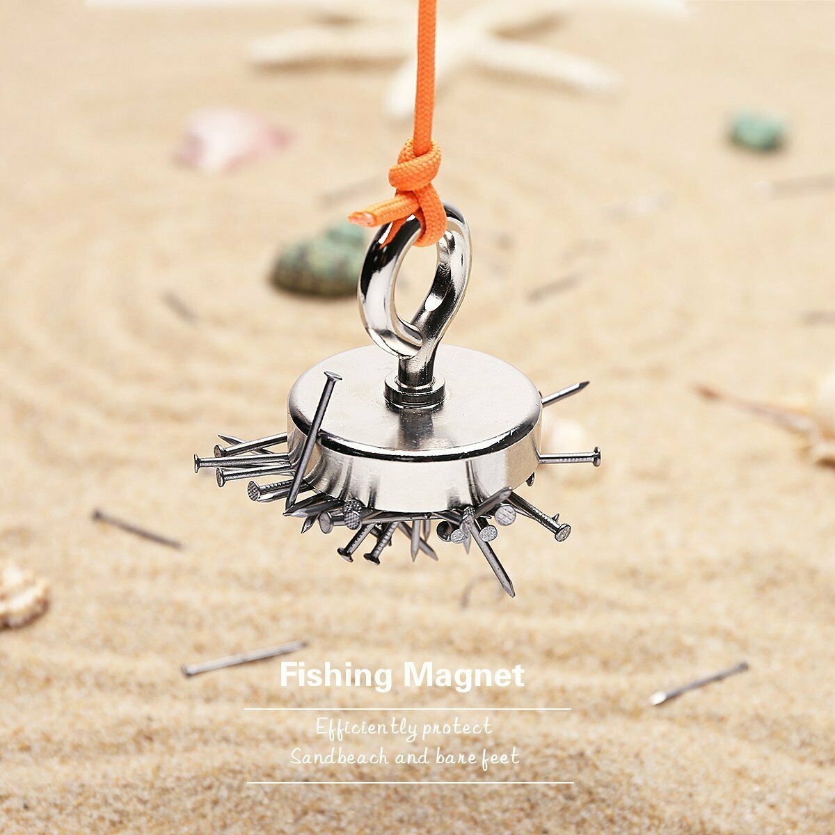 Fishing Magnet with Lifting Ring Magnetic Retrieving Lake Treasure Hunt Collects GND Products