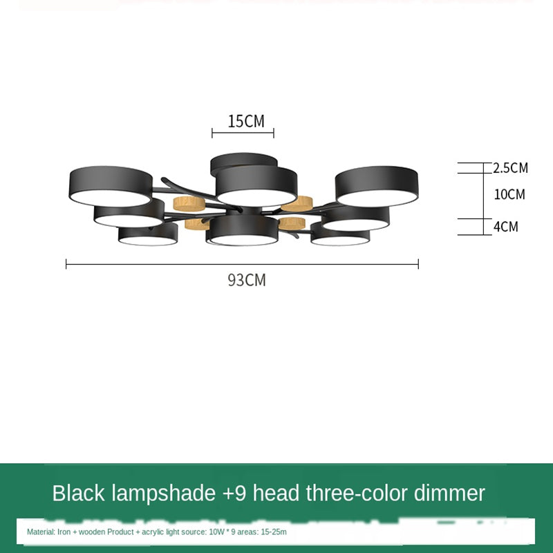 Nordic Simple Log Macaron Living Room LED Ceiling Light GND Products