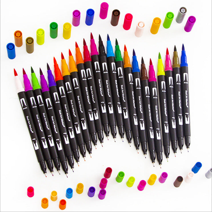Soft Head Color Watercolor Pen Art Student Painting Coloring Gift Set GND Products