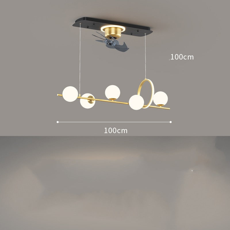 Living Room Nordic Luxury Intelligent APP Ceiling Fan Ceiling Light GND Products