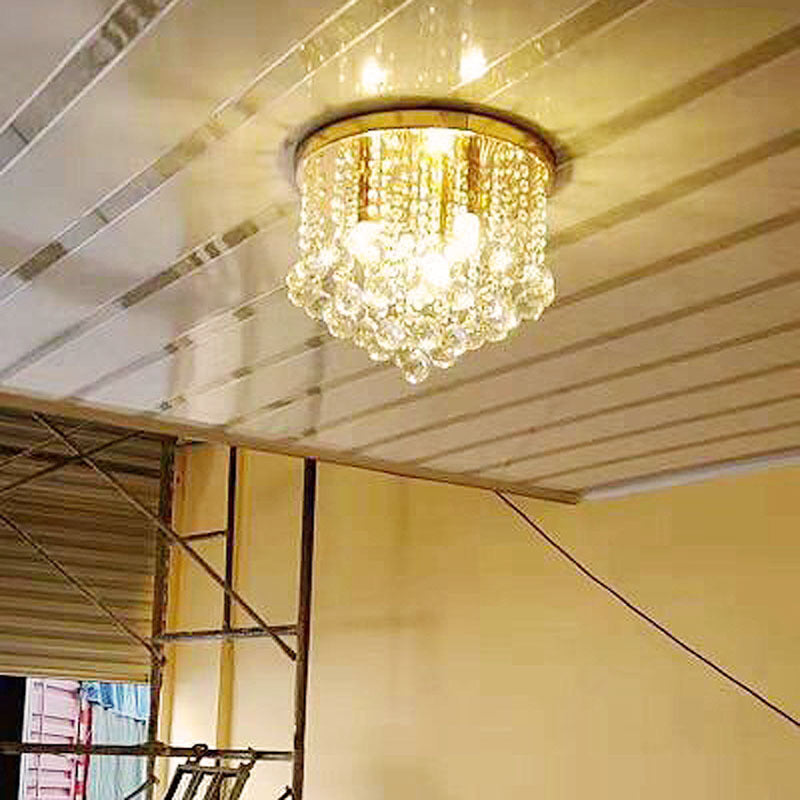 Round Crystal Aisle Entrance Corridor Ceiling Lighting GND Products
