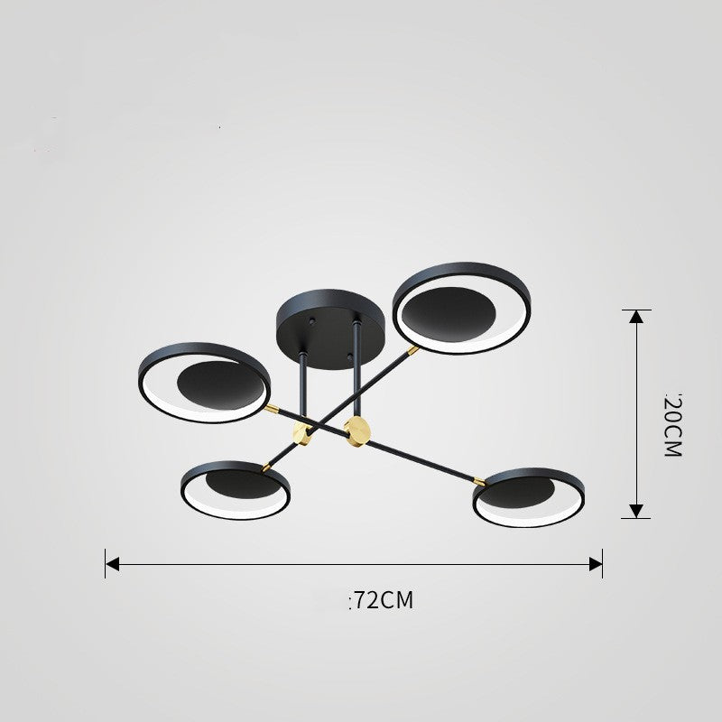 Nordic Living Room Simple Modern Atmosphere Net Red Led Molecular Ceiling Light GND Products