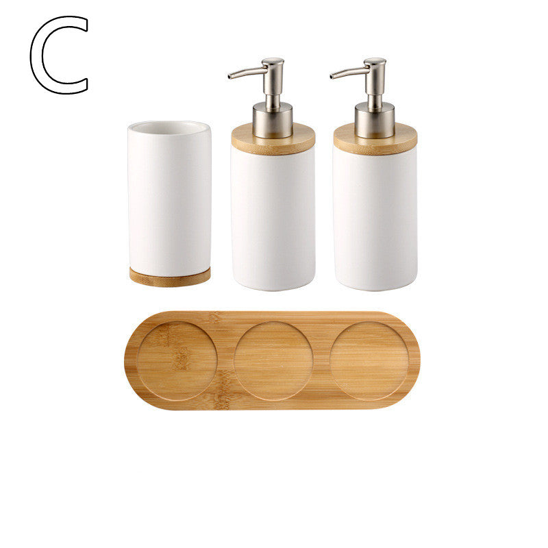 Household Ceramic Soap Dispenser and Cup