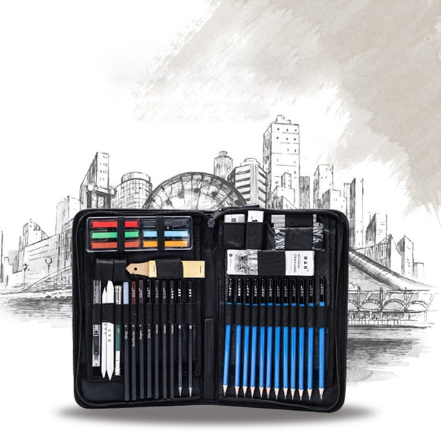 Sketch Drawing Color Pencil Set Charcoal Art Brush Set 72 Piece Painting Set GND Products