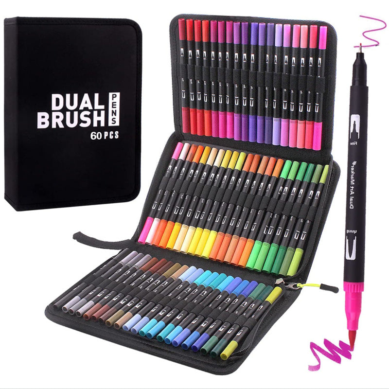 Soft Head Color Watercolor Pen Art Student Painting Coloring Gift Set GND Products