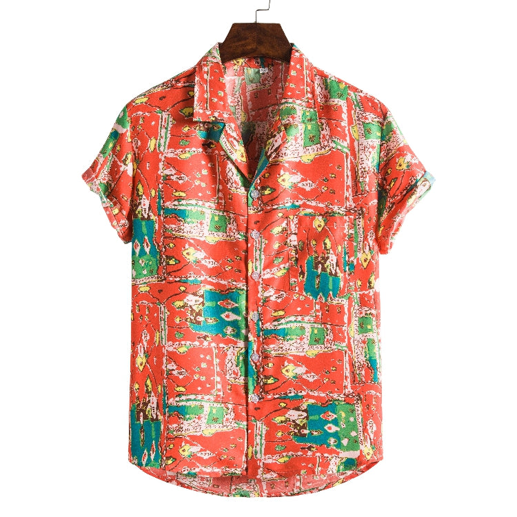 Men Short sleeved beach shirts men New printed T shirt Saor Style