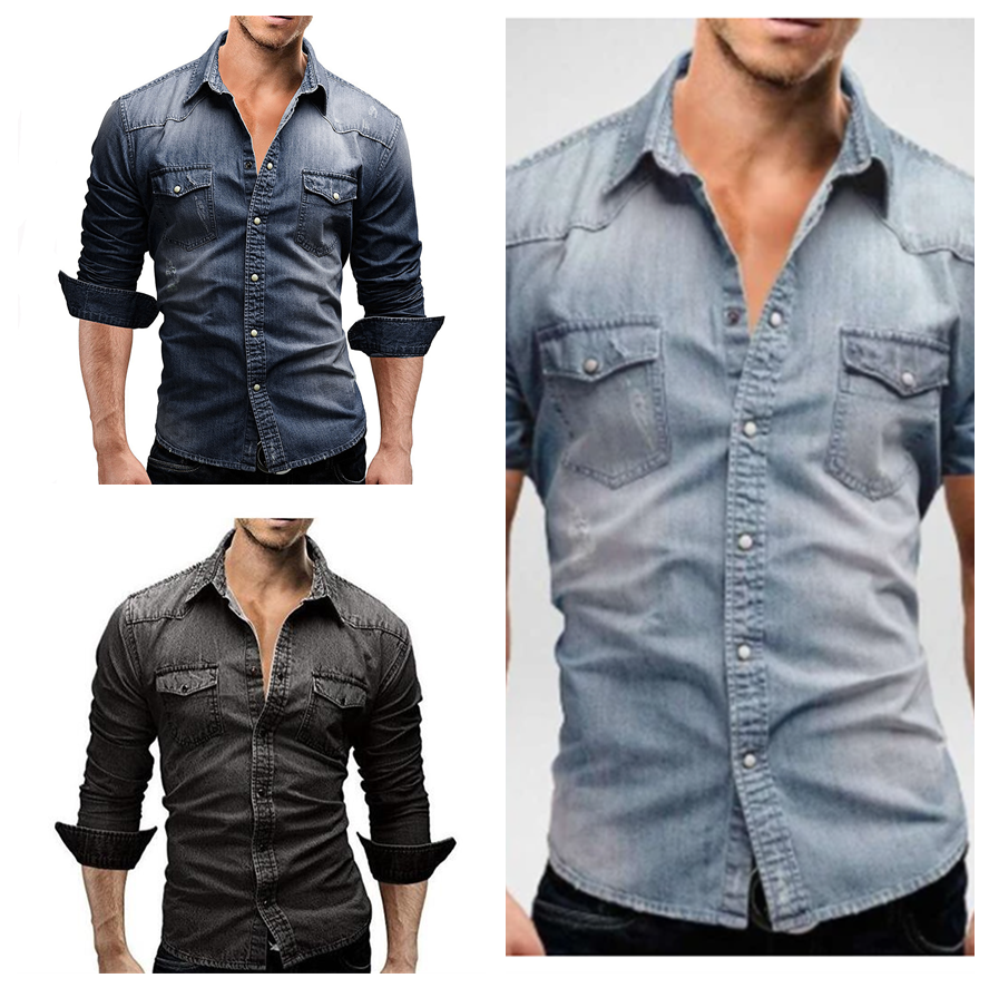 Men Shirt Brand Male Long Sleeve Shirts Casual Solid Slim Fit Saor Style
