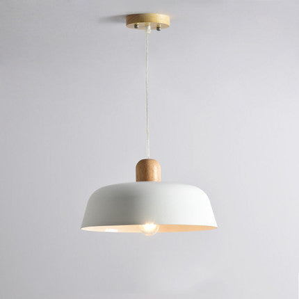 Wood & Zinc Alloy Pendant Hanging Lamp