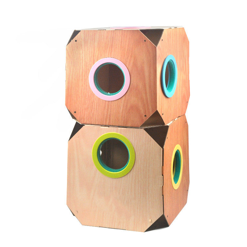 DIY Multipurpose Cat Hiding Box Toys with Cardboard Hair Removal GND Products
