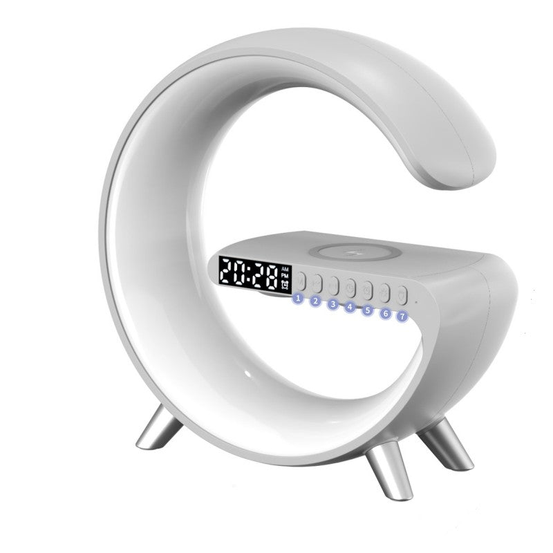 New Intelligent G Shaped LED Lamp Bluetooth Speake Wireless Charger Atmosphere Lamp App Control For Bedroom Home Decor GND Products