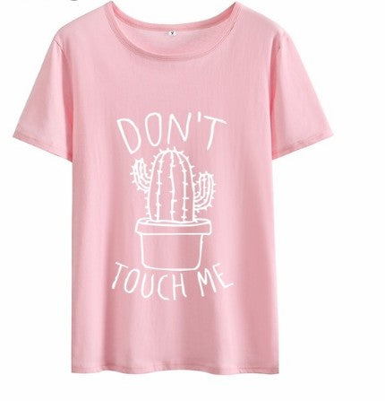 DON'T TOUGH ME Cactus T Shirt Women Casual Summer Tshirts Saor Style