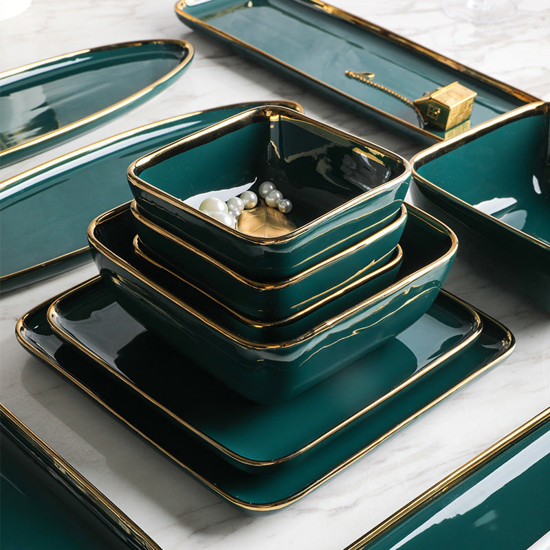 Square Decorative Ceramic Tableware