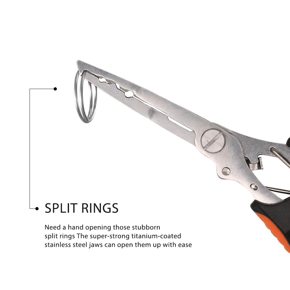 Stainless Steel Multifunctional Fishing Pliers Spring Accessories Tool Pink Iolaus