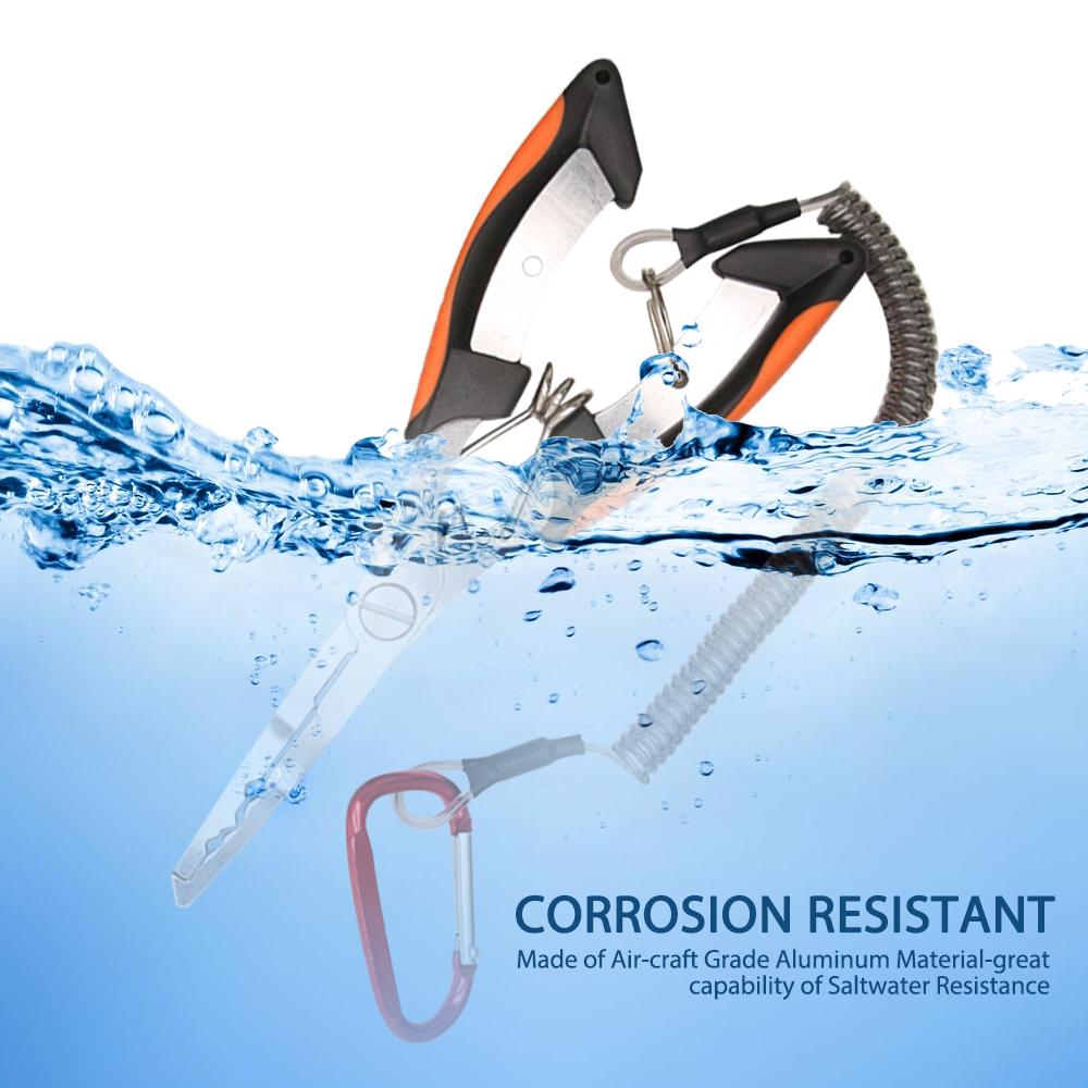 Stainless Steel Multifunctional Fishing Pliers Spring Accessories Tool Pink Iolaus