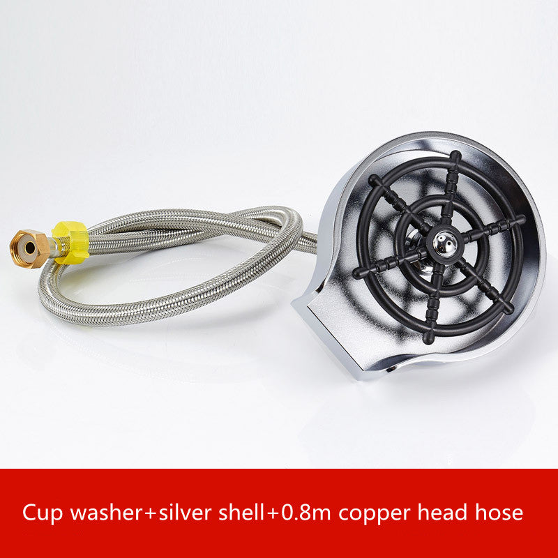 Bar Counter Cup Washer Sink High-pressure Spray Automatic Faucet Coffee Pitcher Wash Cup Tool Kitchen GND Products