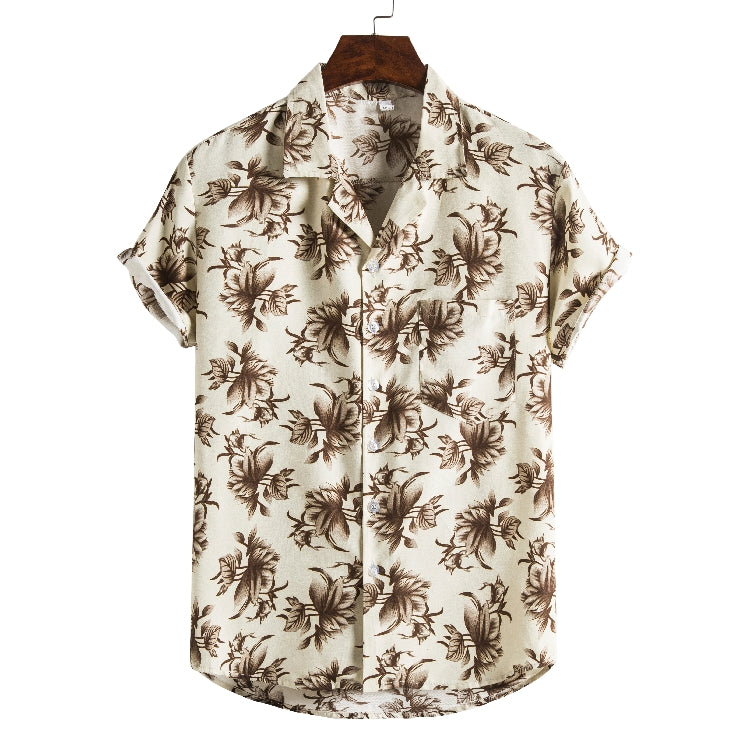 Men Short sleeved beach shirts men New printed T shirt Saor Style
