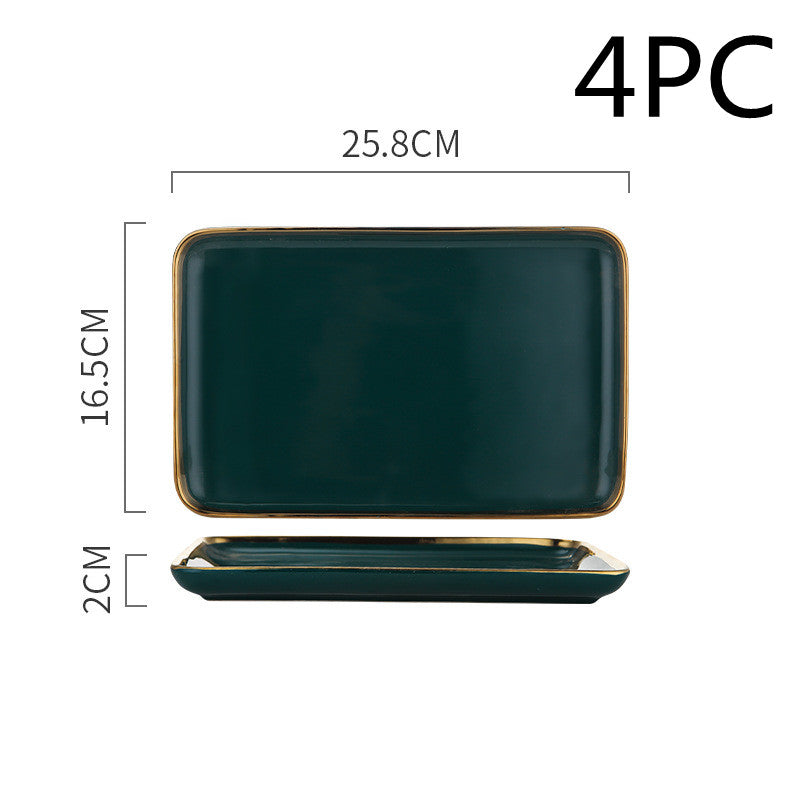 Square Decorative Ceramic Tableware