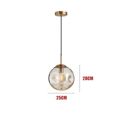 Nordic Light Luxury Concave-convex Glass Ball Bedroom Chandelier GND Products